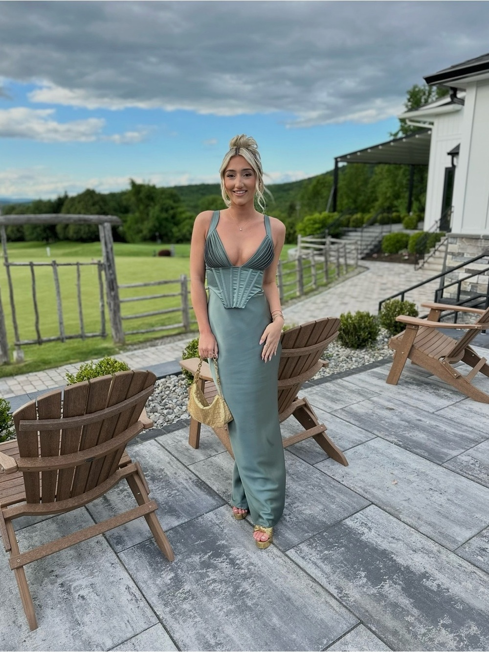 Babyboo sage green dress - Picture 3 of 3
